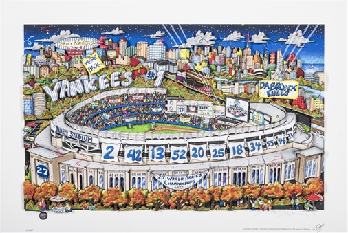 2009 Yankee Stadium 42x29 3D Artwork Signed by Artist Charles Fazzino (PR 24/27) 